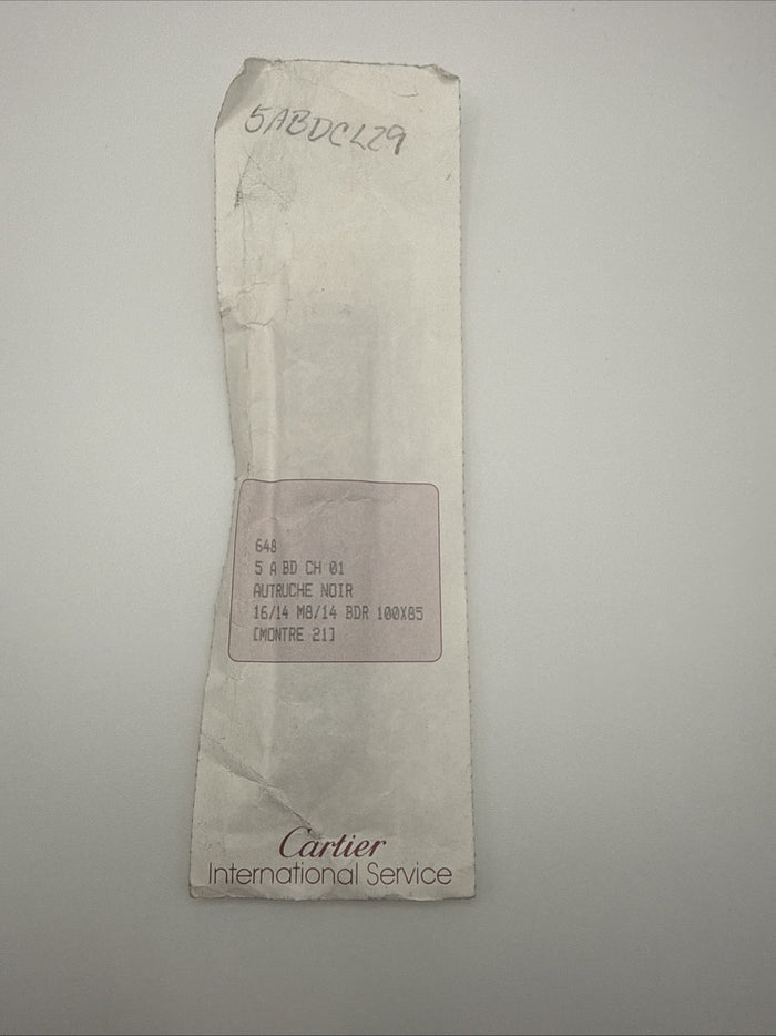 Genuine OEM Cartier Red Shark Leather Watch Strap NOS New in Package 16mm x 8mm