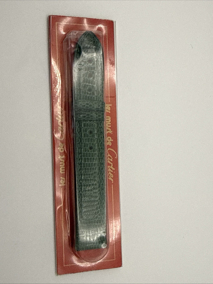 Cartier 18x16mm Genuine Leather Green Lizard Strap Authentic