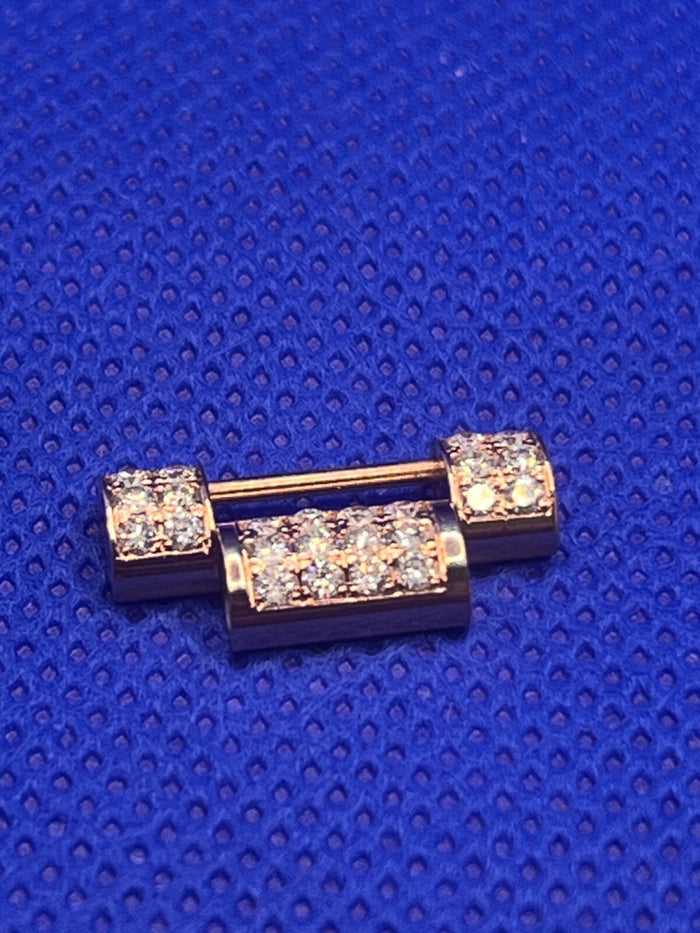 Rolex president 18k rose gold bustdown link